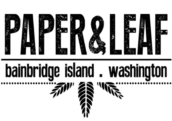 paper and leaf bainbridge island logo